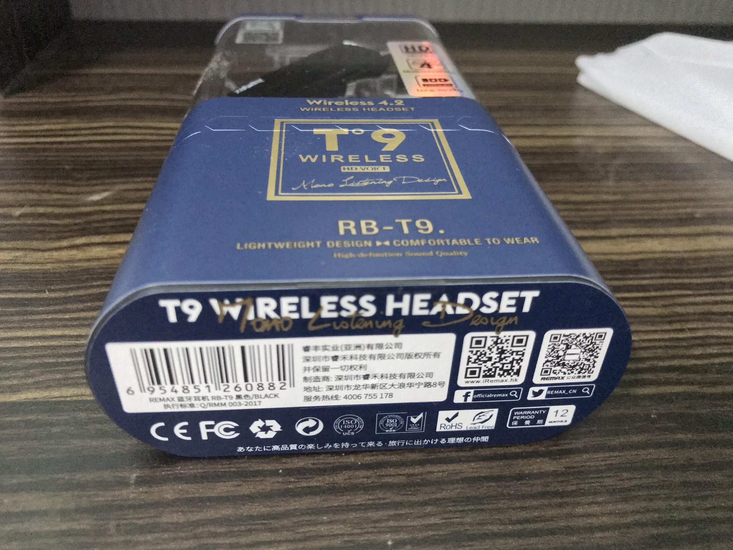 Tai nghe bluetooth Remax T9, ÂM THANH TO, PIN TRÂU, BẢO HÀNH 6 THÁNG