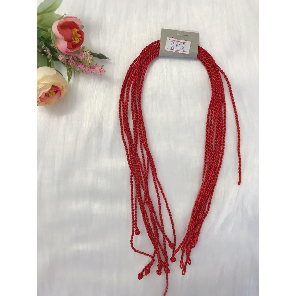 Combo 2 vòng cổ chỉ đỏ ngọc bích may mắn cho bé  (40cm)