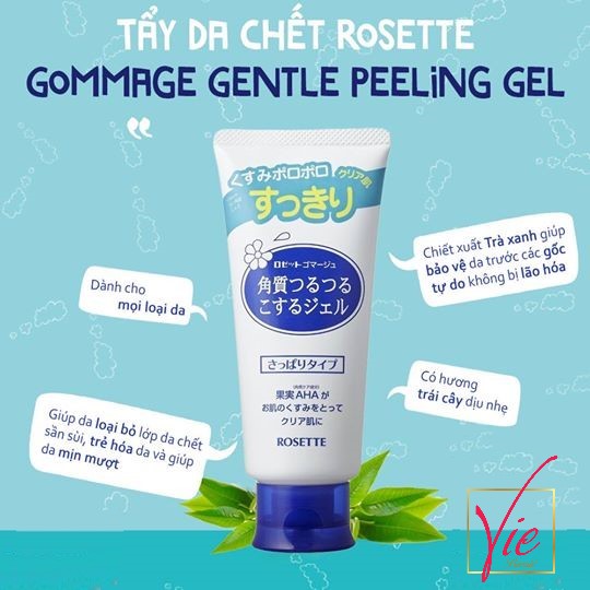 Tẩy tế bào chết Rosette Xanh  - Rosette Peeling Gel 120g Nhật Bản Số 1 Cosme Nhật
