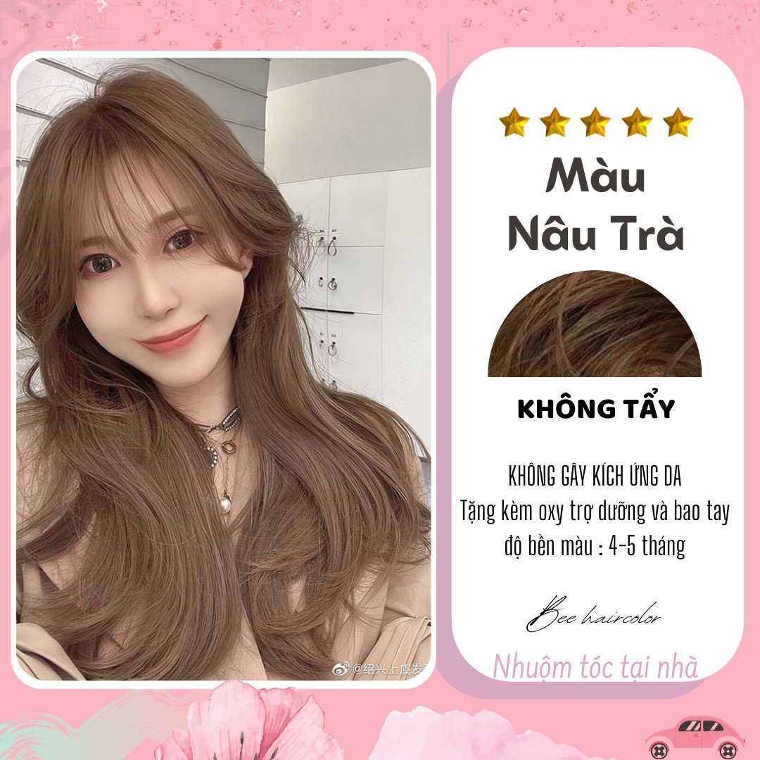 Thuốc Nhuộm  tóc Màu Nâu Trà sữa, Nâu Khói, Nâu Tây , Nâu Lạnh