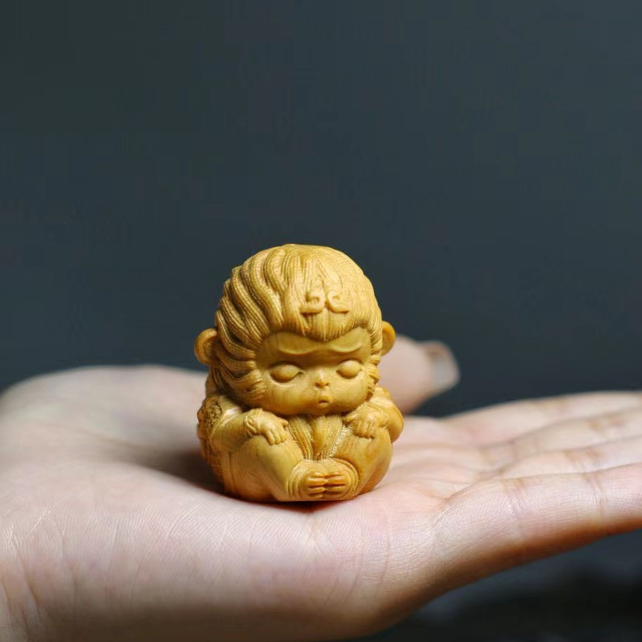 khắc gỗ Tôn Ngộ Không đáng yêu
