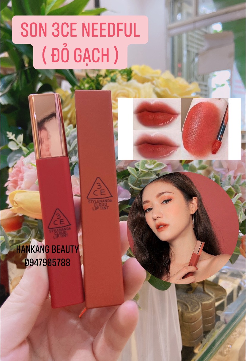Son kem lì 3CE Stylenanda Cloud Lip Tint ( Bản Vuông )