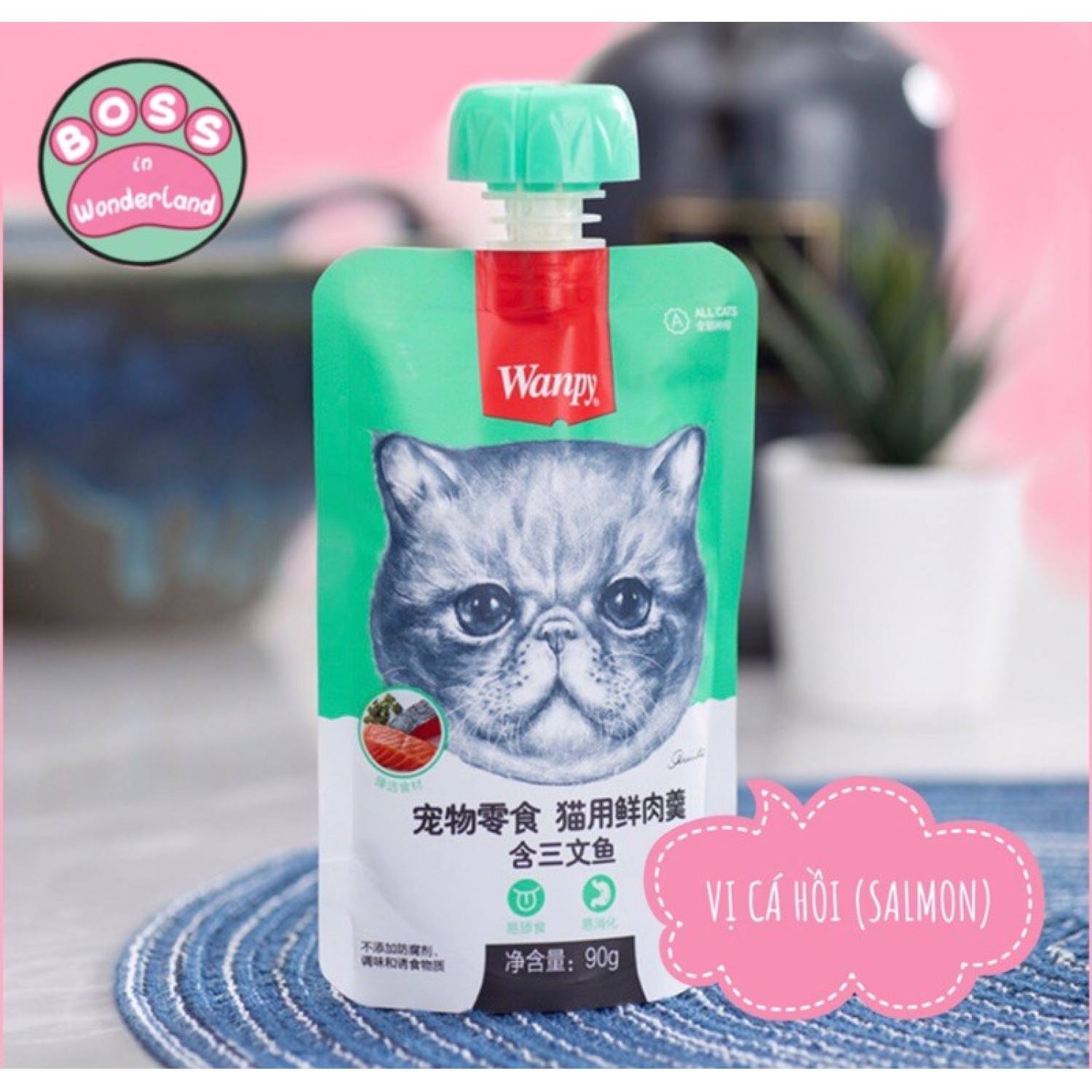 SÚP THƯỞNG WANPY NẮP VẶN CHO MÈO GÓI 90G