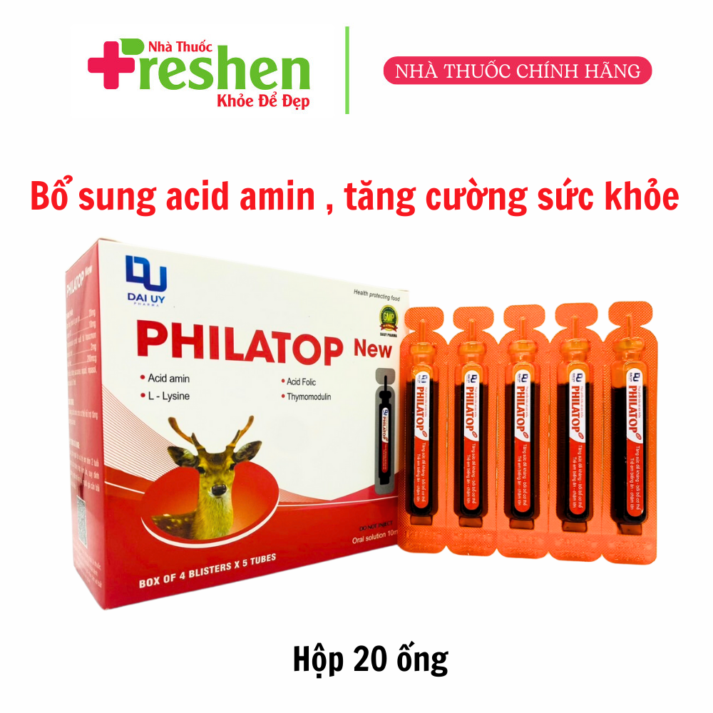 [HCM]PHILATOP New đạm ống hộp 20 ống nhựa- bồi dưỡng cơ thể giảm Viêm loét dạ dày tá tràng- dành cho Trẻ em chậm lớn còi xương Phụ nữ có thai cho con bú