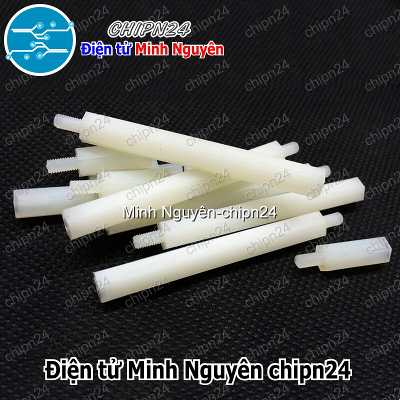 (F31-32) Cọc nhựa M3 (Đực-Cái) (Trụ nhựa 5mm/7mm/10mm/12mm/15mm/20mm/25mm/30mm/35mm/40mm/45mm/50mm) - [Chọn Loại] - HHH.00049