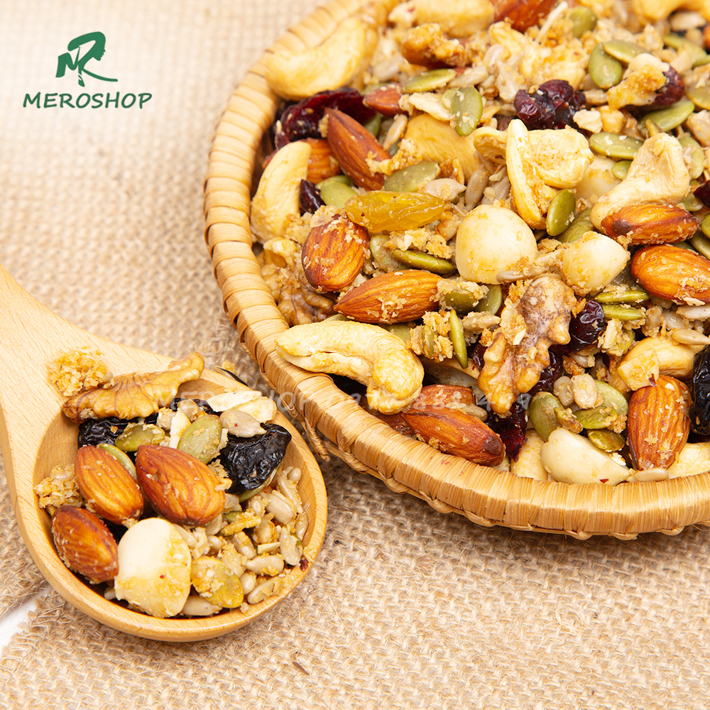 500GRAM GRANOLA SIÊU HẠT 100% HẠT NƯỚNG MẬT ONG