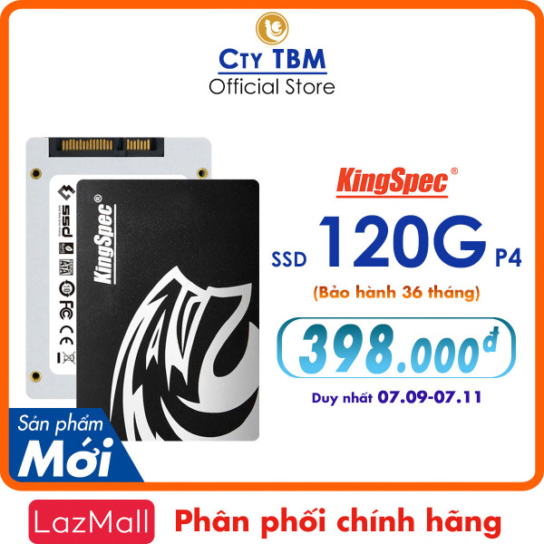 Ổ cứng SSD KingSpec 120GB / gắn trong Sata 2.5 P4 120G ( BH 3 năm ) - MỚI [ Chính hãng ]