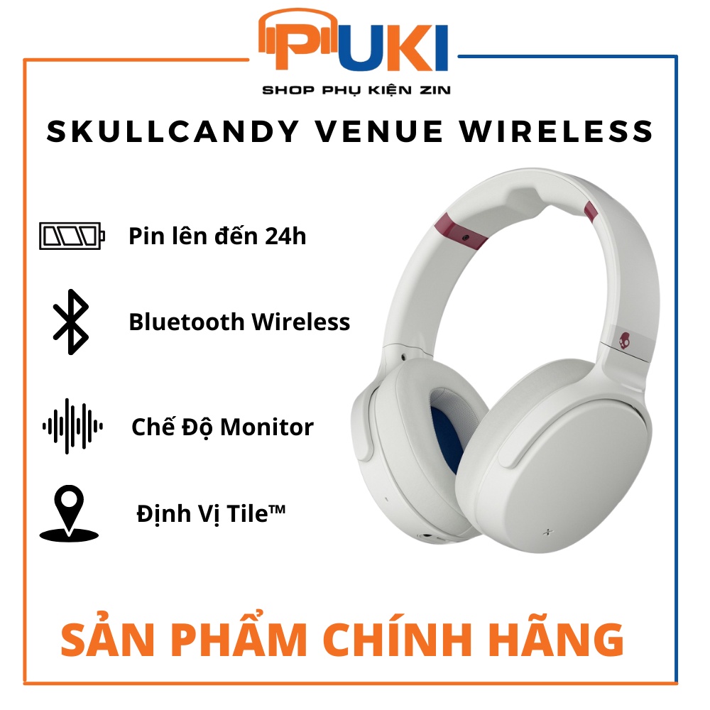 Tai Nghe Chụp Tai Skullcandy Venue Noise Canceling Wireless - Hàng - Skullcandy Venue Noise