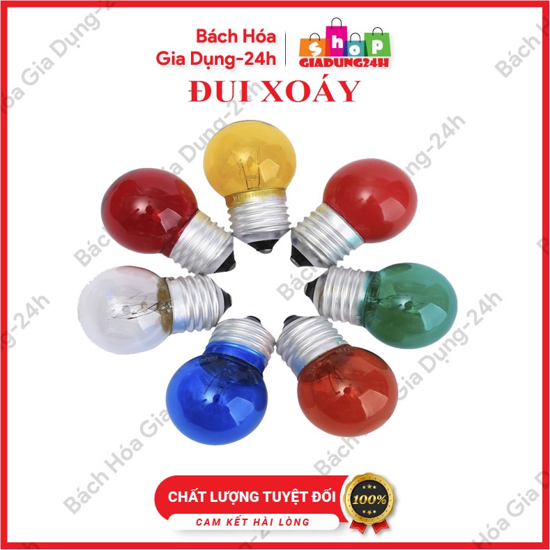 Bóng Đèn Sợi Đốt Tròn (Trái Chanh, Cà Na) Đuôi Gài & Xoáy E27-Giadung24H