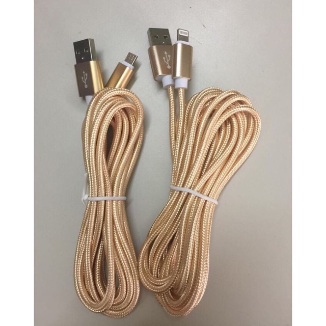 Dây Sạc Iphone, Samsung Dài 3M Bọc Dù Siêu Bền Cao Cấp