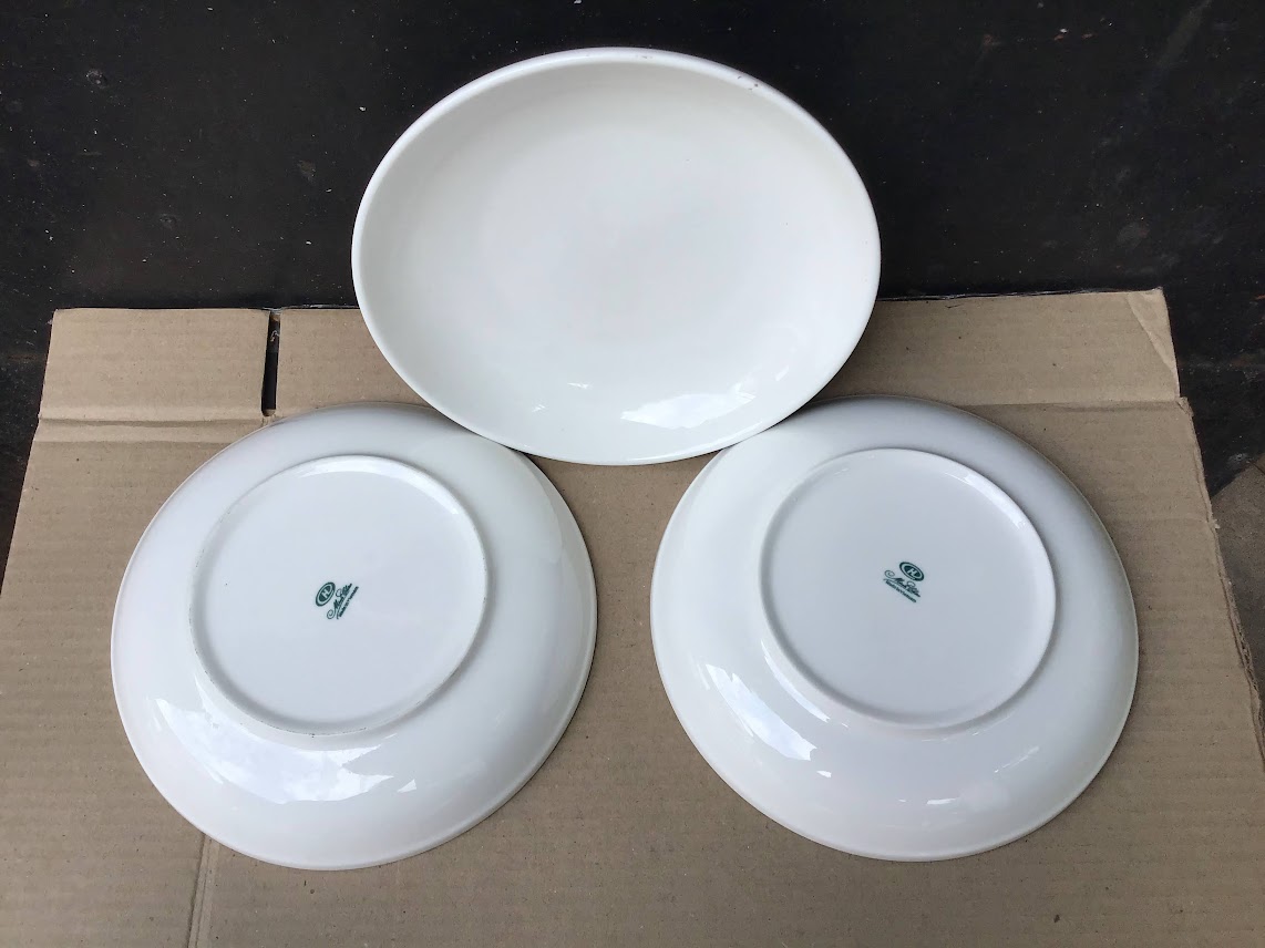 [Ảnh thật] Combo 3 dĩa sứ cao cấp sâu lòng 8inch (20cm) ảo