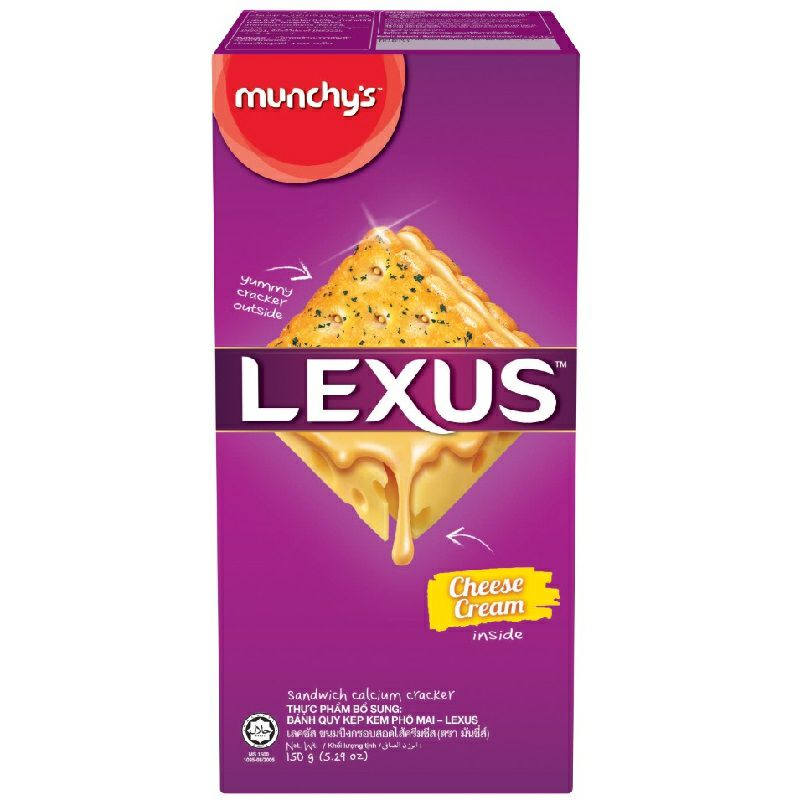 Bánh Quy Munchy's Lexus Kẹp Kem Phô Mai Cheese Cream