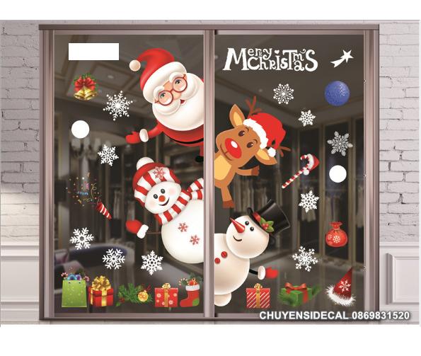 [HCM]Decal trang trí tường Noel - nhân vật đáng yêu của Mùa Lễ 04