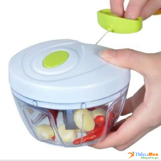 Máy xay tỏi ớt kéo tay - Dụng cụ băm rau củ quảDụng Cụ Hỗ Trợ Nấu An Tiện Ích