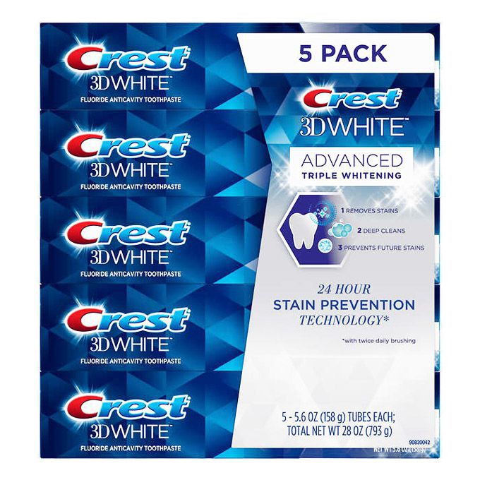 [HCM] Kem đánh răng CREST 3D White Advanced Triple Whitening của Mỹ
