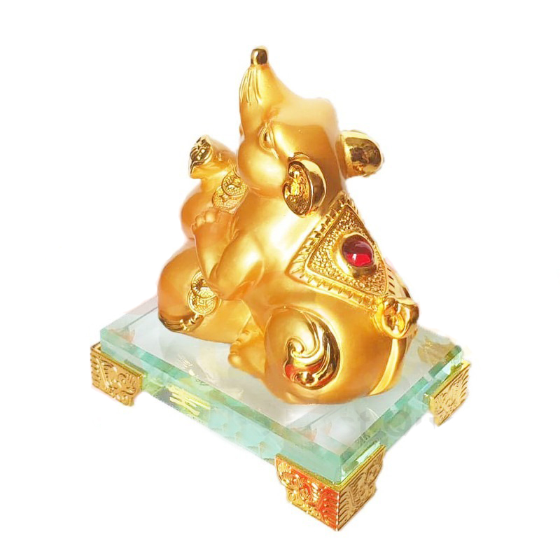 Tượng Chú Chuột Vàng Đế Thủy Tinh