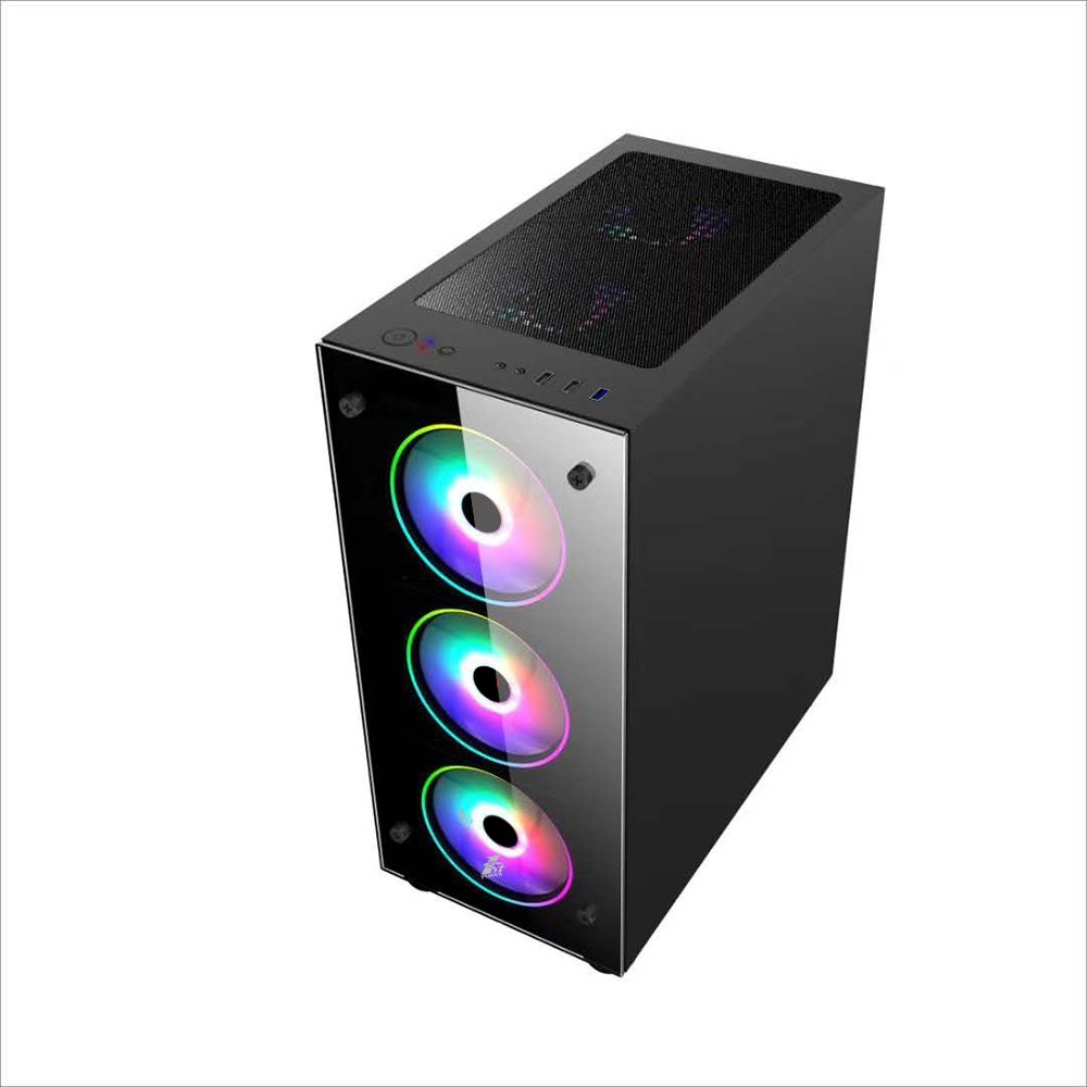 Case 1St Player Fire Dancing V3-A (2 Mặt Kính Cường Lực,Tặng 4 Fan Led, ATX)