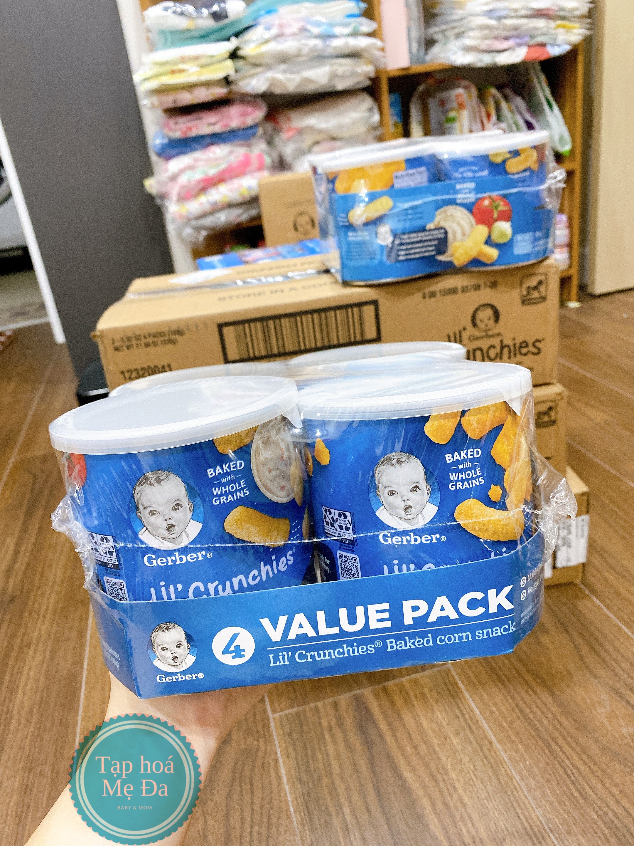 Bánh Gerber Lil Crunchies 42g cho bé từ 8 tháng (Hàng Mỹ đi Air)