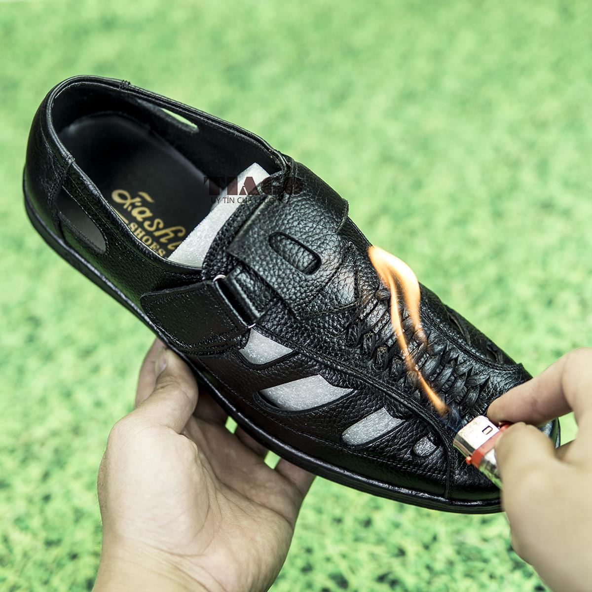 giày hè giày rọ sandal nam da bò thoáng mát