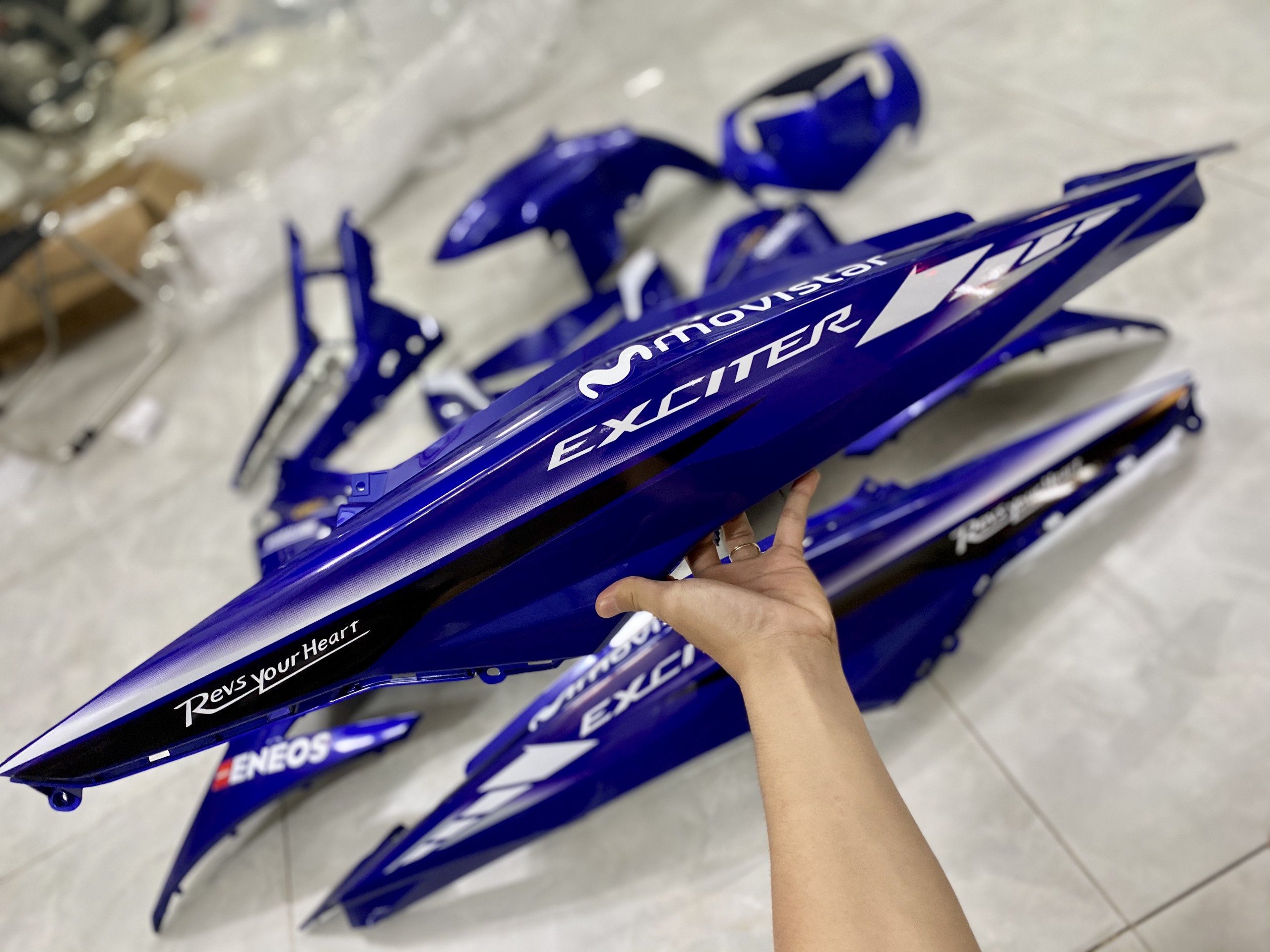 Full Bóng Ex150 ( Màu Xanh) + Tem In Rời (9 Món)