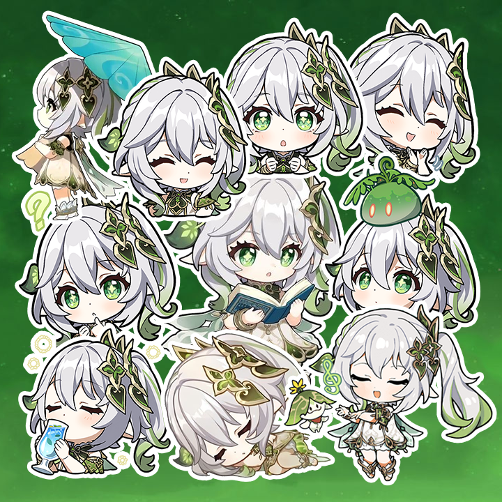 [Genshin Impact] Sticker Nahida - Hình dán chibi nahida ( set 12 hình )
