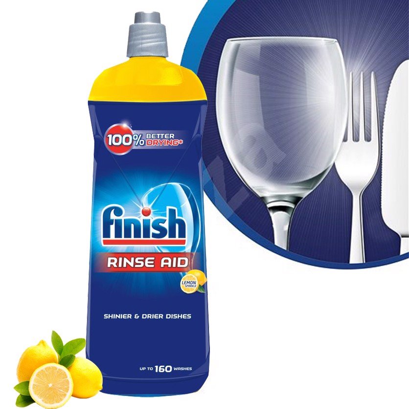 Combo Bột rửa bát Finish 2.5kg + muối rửa bát finish 1.2kg + nước làm bóng finish 1150ml chuyên dùng cho máy rửa bát