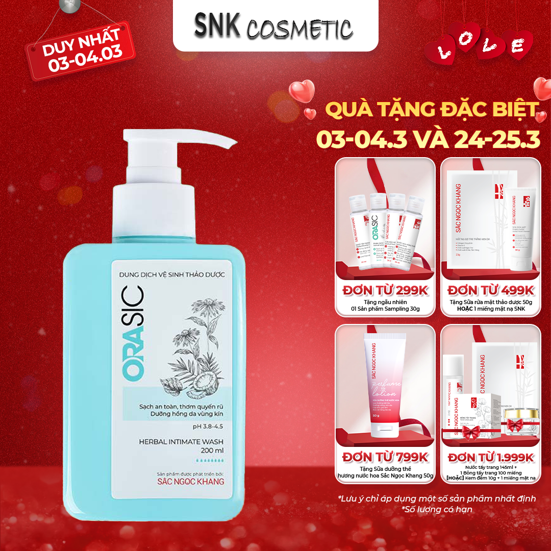 Dung dịch vệ sinh hằng ngày Orasic thảo dược - Hỗ trợ làm sạch, làm sáng, khử mùi