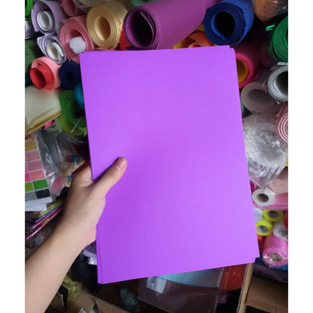 10 tờ giấy bìa A4 tím huế