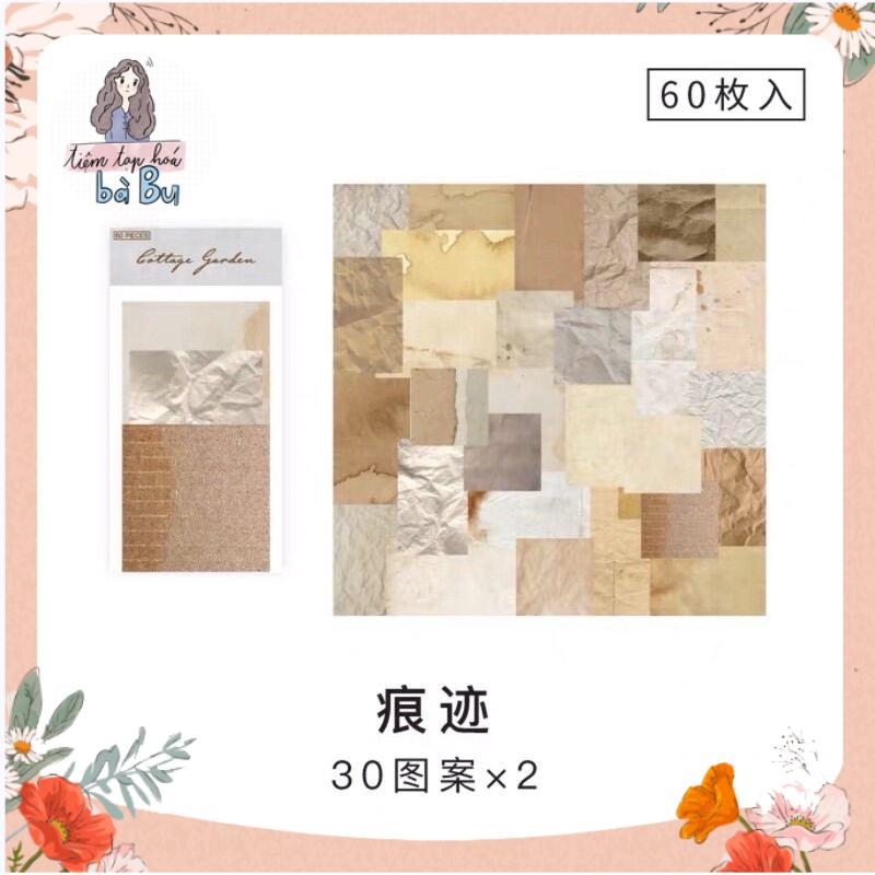 Tập 60 Tờ Giấy Nền Trang Trí Kiểu Cổ Điển