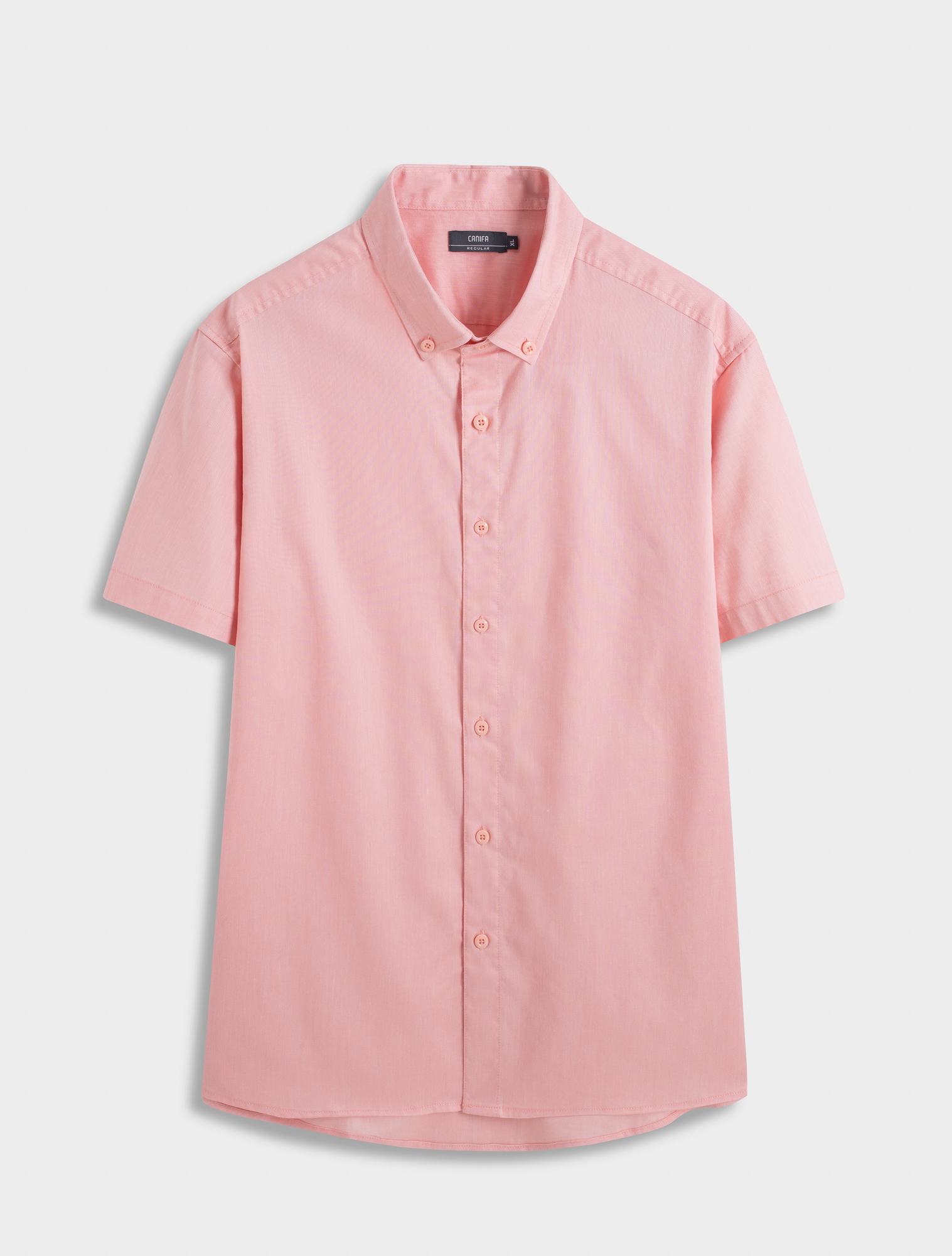 Áo sơ mi nam canifa cộc tay 100% cotton 8th24a001