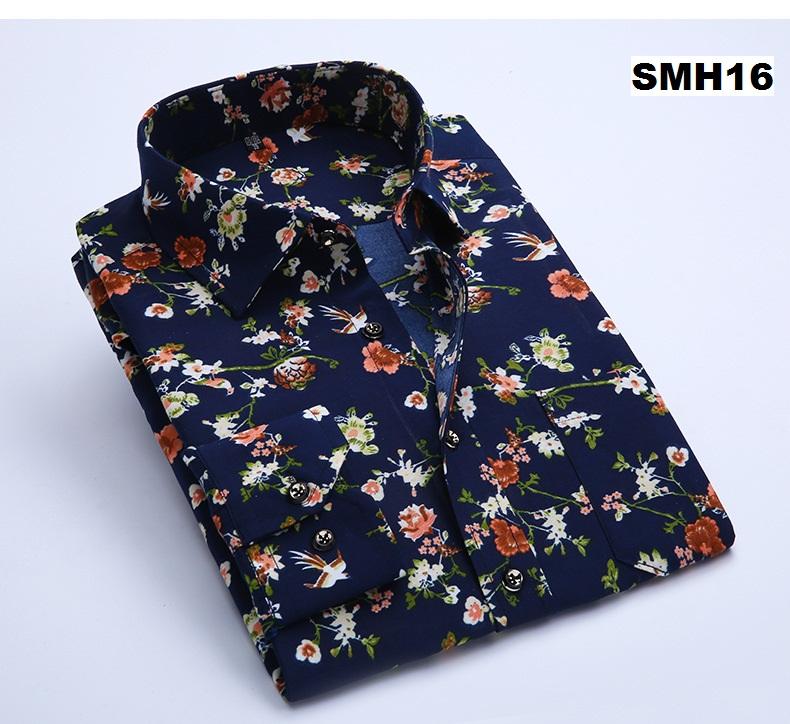 Áo sơ mi hoa nam đẹp SMH16