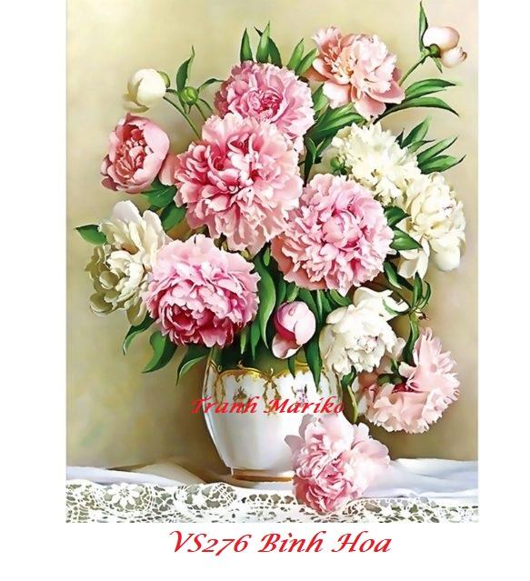 Tranh đính đá Lọ Hoa kích thước cực nhỏ ✅50×40 cm -️ VS276 Tranh Mariko