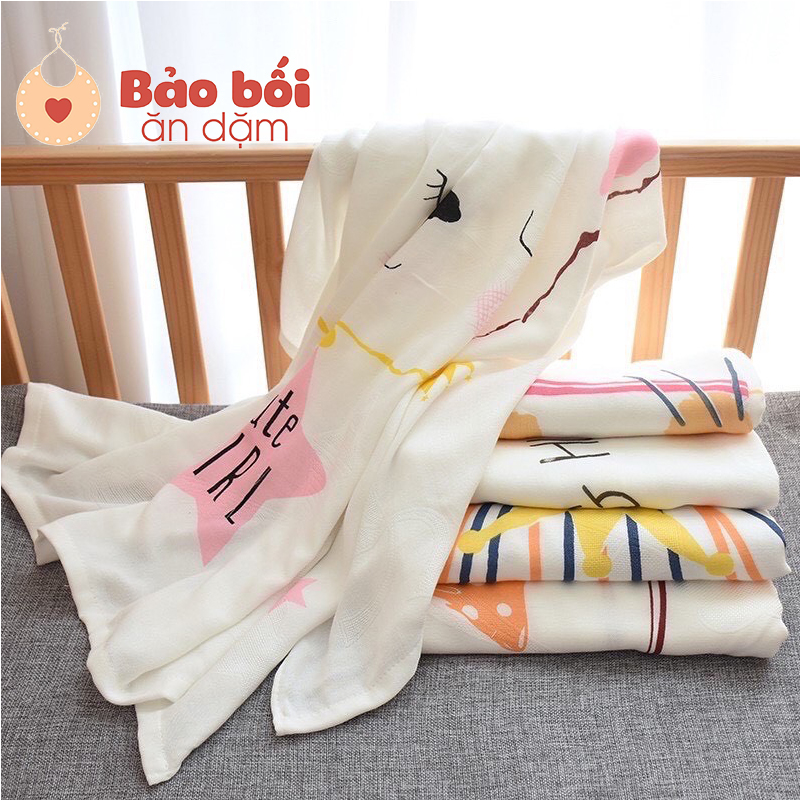Chăn lụa mềm mại kèm túi zip bao xịn xò cho bé