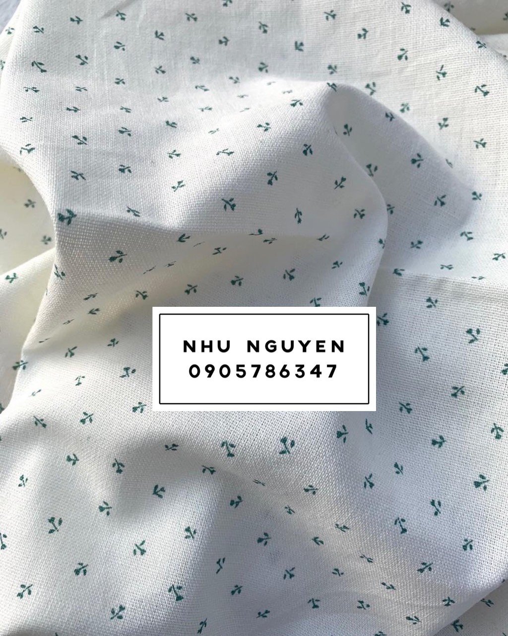 Vải Linen Bột In Hoa Bản Thiết Kế