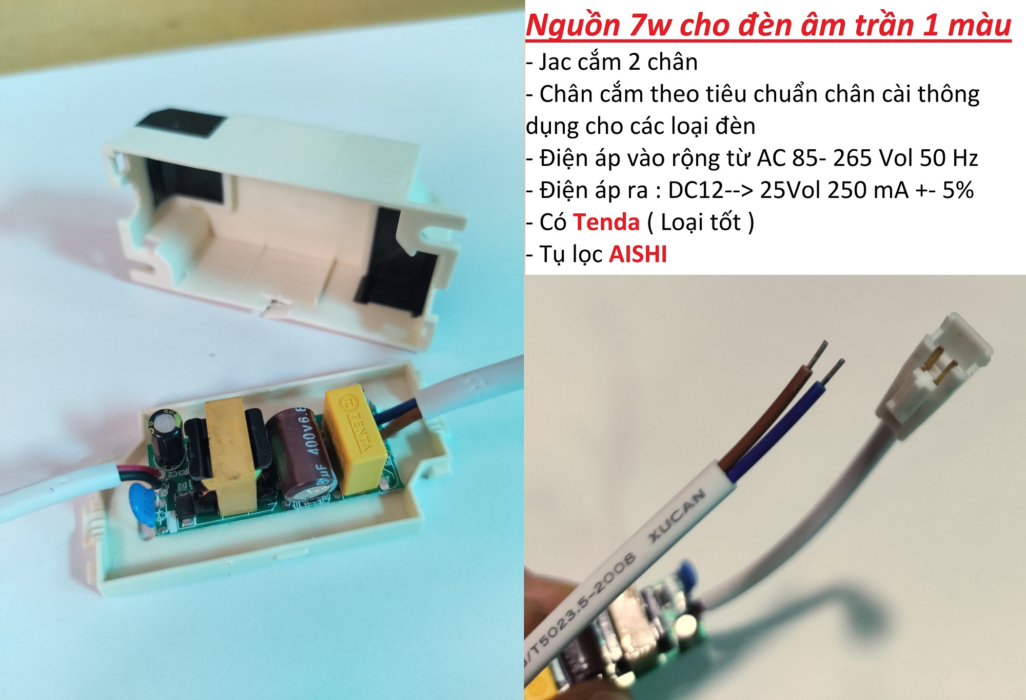 Nguồn, tăng phô, chấn lưu đèn LED âm trần ( 4W --18 W) , 3 chế độ màu
