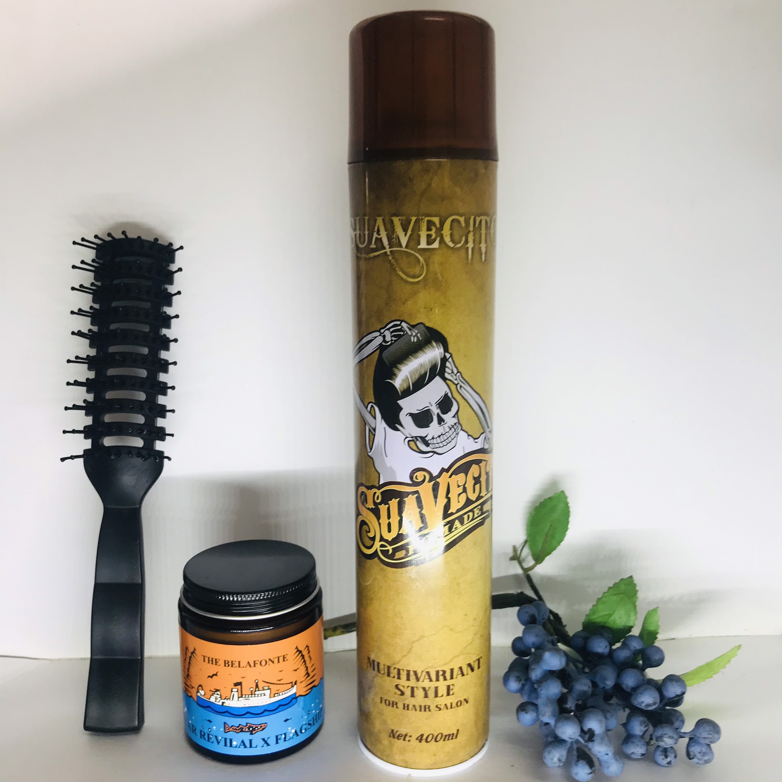 Combo Gôm Xịt Tóc SUAVECITO +  Sáp Vuốt Tóc THE BELAFONTE CLAY