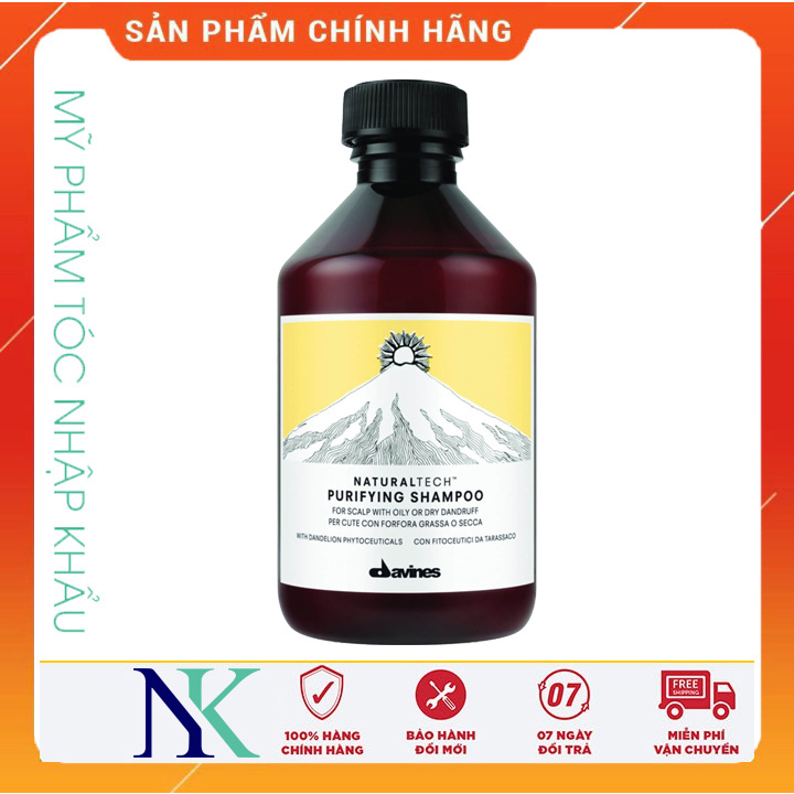 Dầu gội cho da đầu bị gàu davines purifying shampoo 250ml