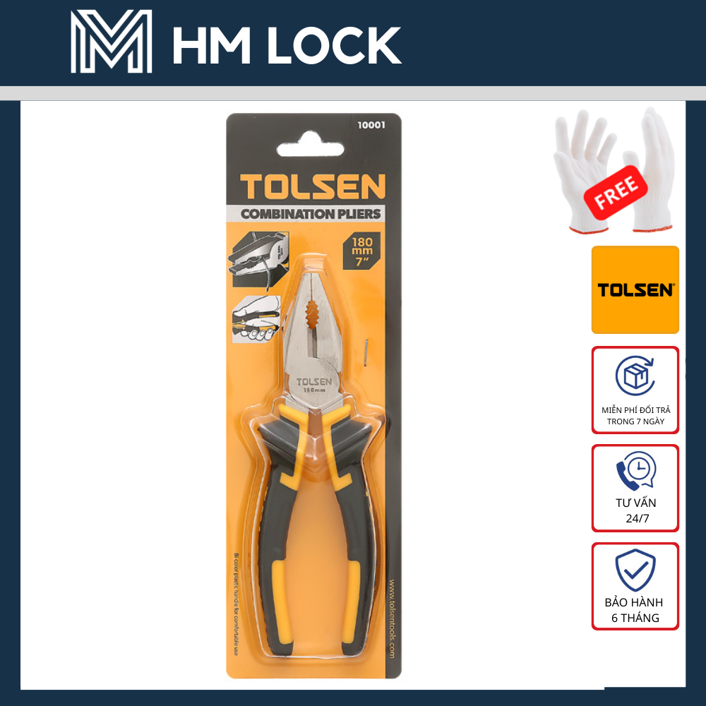 Kềm răng 6, 7, 8 inch tolsen - hàng chính hãng - 10000