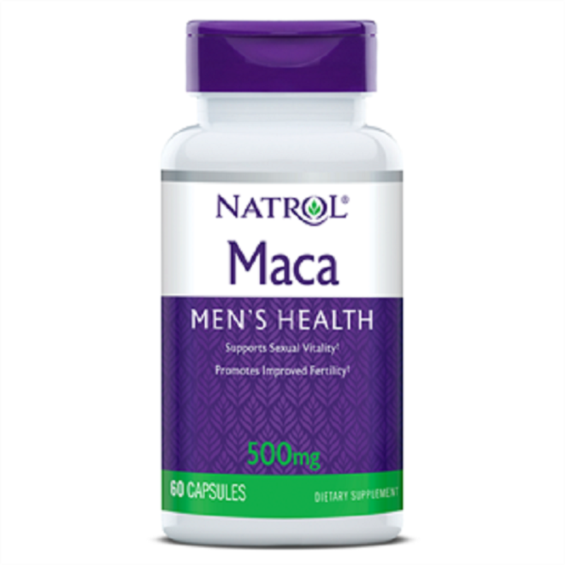 Viên Uống Natrol Maca Mens Health 500mg 60 viên tăng cường sức khỏe nam giới - Natrol Maca 500 mg của Mỹ