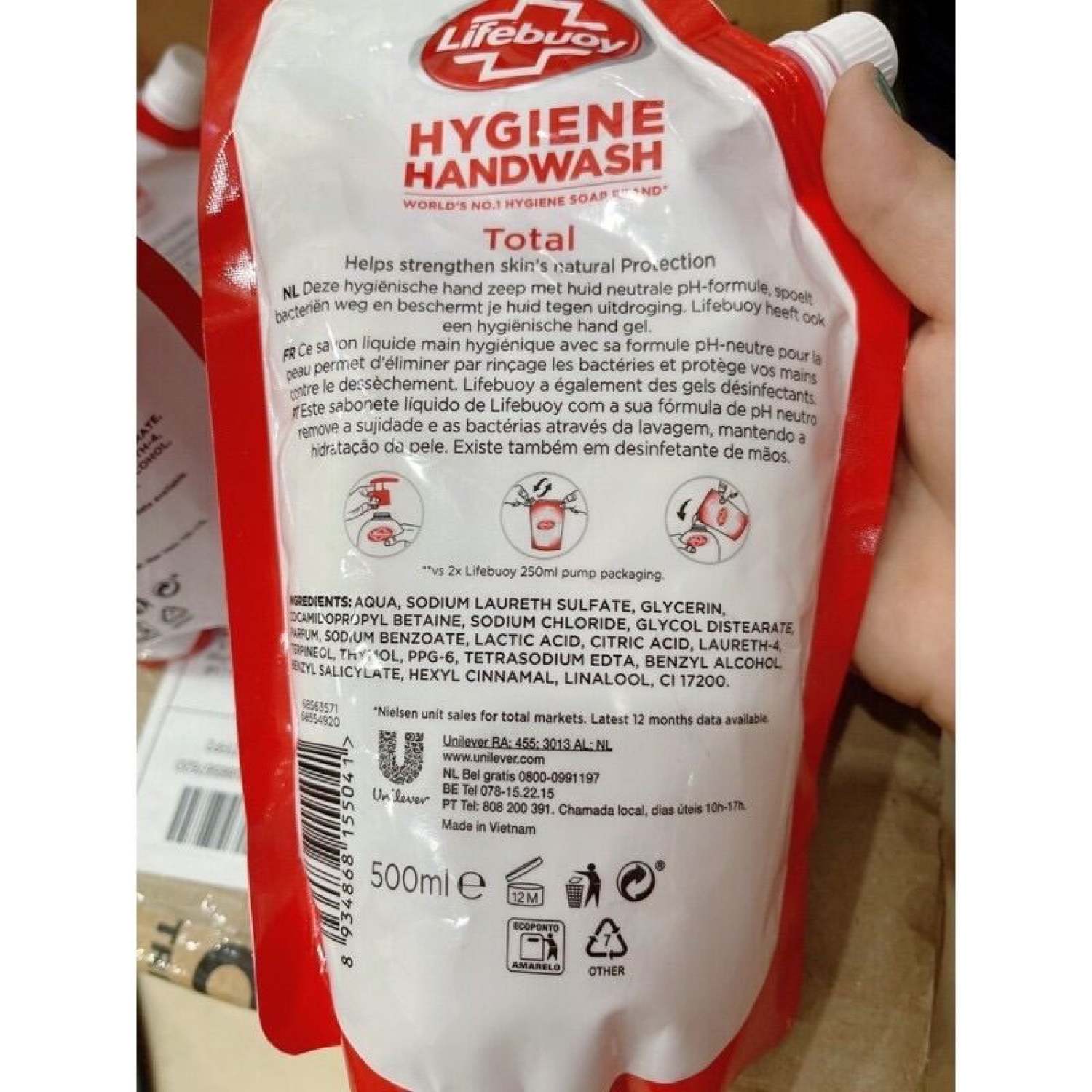 Túi rửa tay LIFE BOUY 500g ( hàng xịn xuất khẩu nước ngoài)