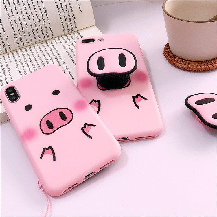 Ốp lưng mũi heo iPhone 5/5s, 6/6s, 6/6s plus, 7/8, 7/8 plus, X/Xs