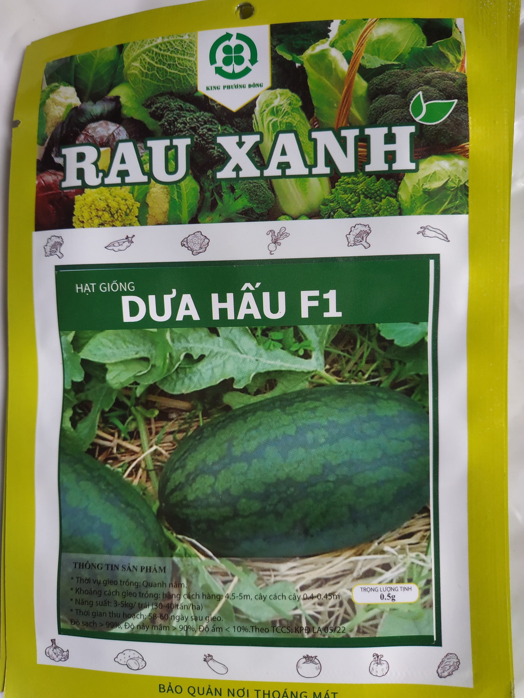 Hạt giống dưa hấu f1 - gói 0.5 gram