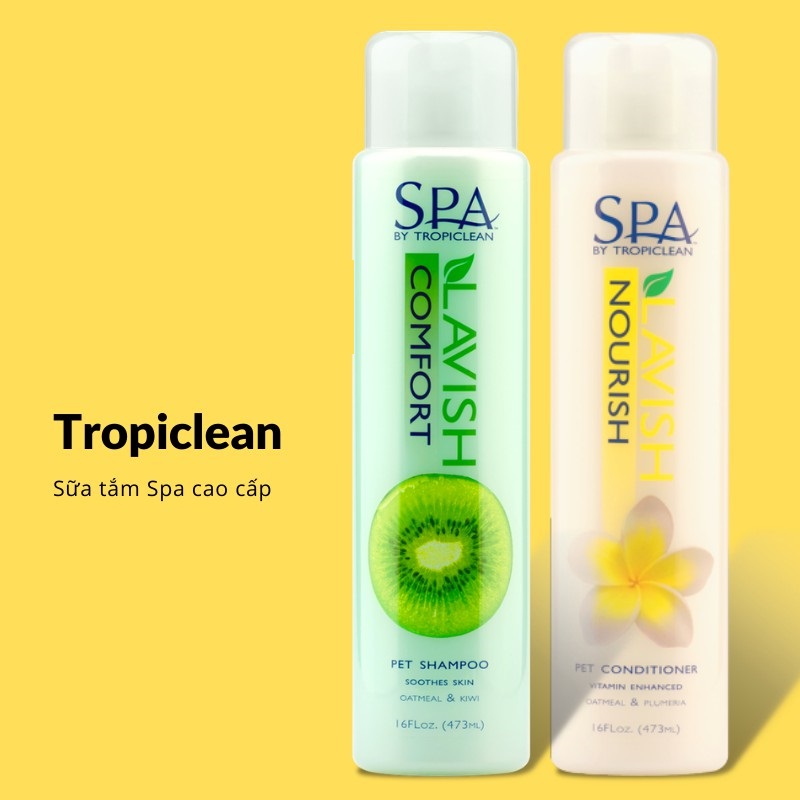 DẦU XẢ SPA - TROPICLEAN CHO THÚ CƯNG - 473ML