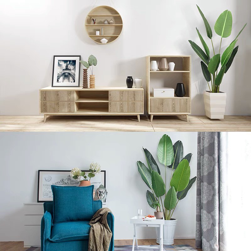 Cây Giả Cây Chuối Cảnh Lá Mờ