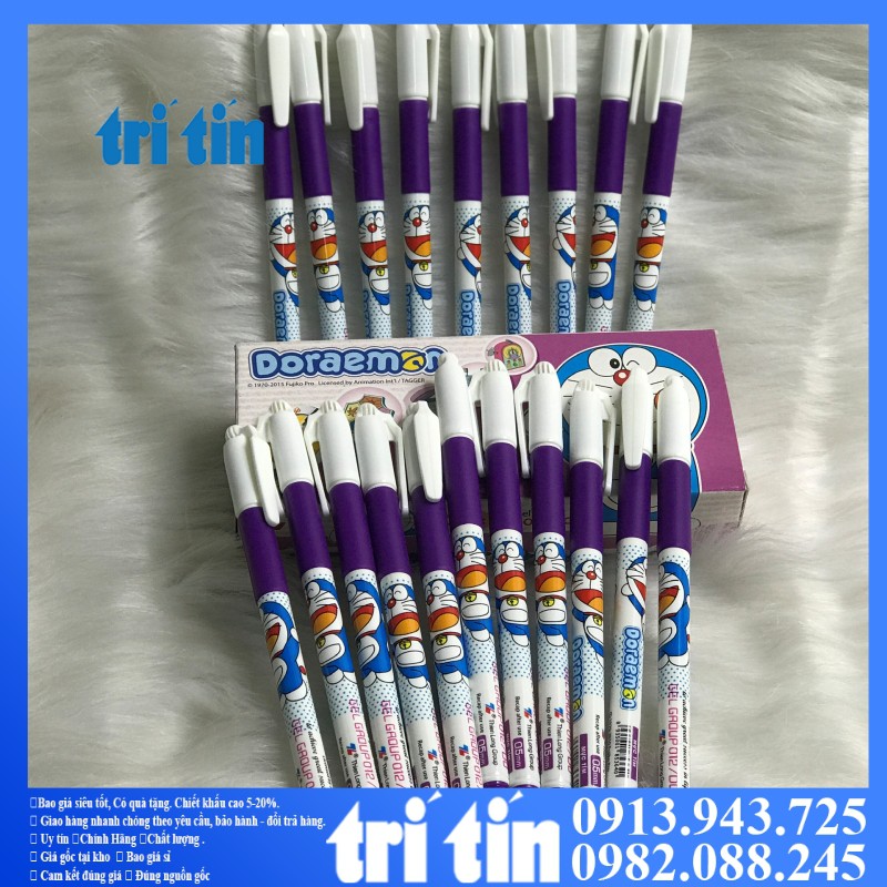 Bút mục tím doraemon ngòi sắt gel-012/do
