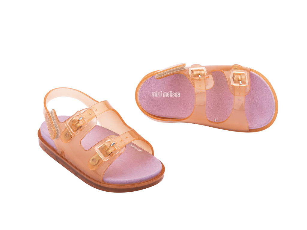 Giày sandals em bé Melissa Wide Sandal BB - Cam