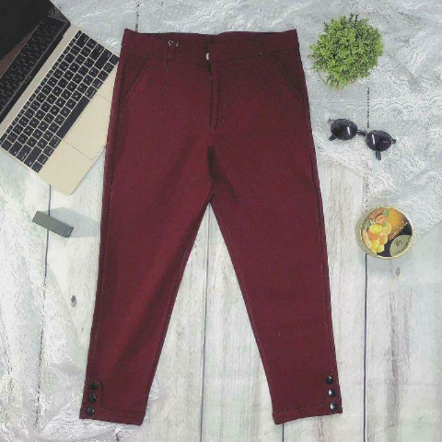 [HCM]Quần cotton 9 tấc dây kéo (mẫu 1 cúc dây kéo)