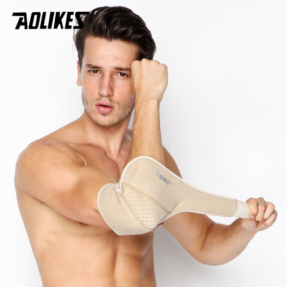 Đai bảo vệ khớp khuỷu tay AOLIKES A-7948 hỗ trợ khi chơi các môn quần vợt breathable sport elbow Support