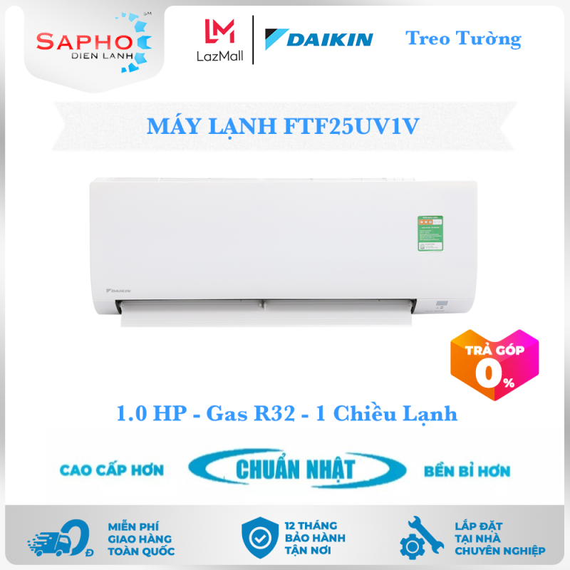 Máy Lạnh Daikin Non Inverter FTF Gas R32 Treo Tường 1 Chiều Lạnh Loại Tiêu Chuẩn Điều Hoà Daikin - Điện Máy Sapho