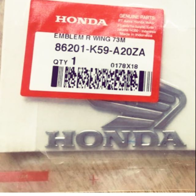 Tem cánh chim Honda Vario 2017 bán lẻ bên và cả cặp